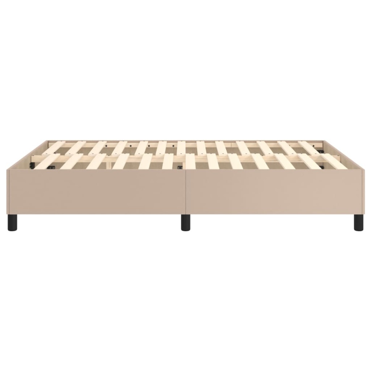 vidaXL Πλαίσιο Κρεβατιού Boxspring Καπουτσίνο 140x190εκ. Συνθετ. Δέρμα