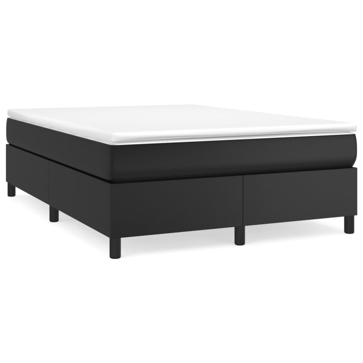 vidaXL Πλαίσιο Κρεβατιού Boxspring Μαύρο 140x200 εκ. Συνθετικό Δέρμα