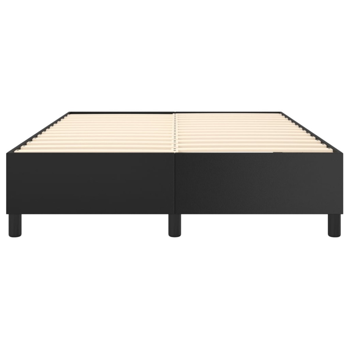 vidaXL Πλαίσιο Κρεβατιού Boxspring Μαύρο 140x200 εκ. Συνθετικό Δέρμα