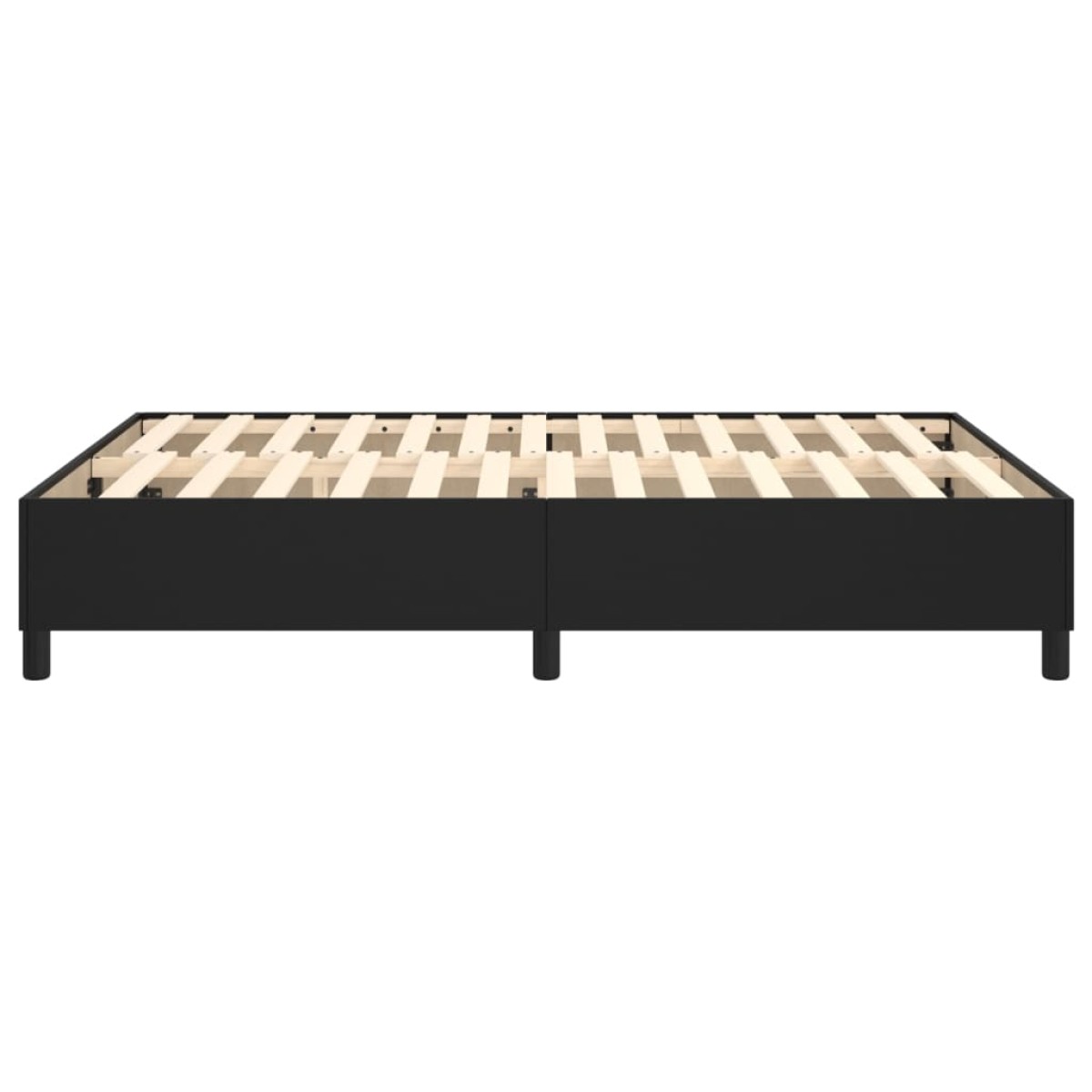 vidaXL Πλαίσιο Κρεβατιού Boxspring Μαύρο 140x200 εκ. Συνθετικό Δέρμα
