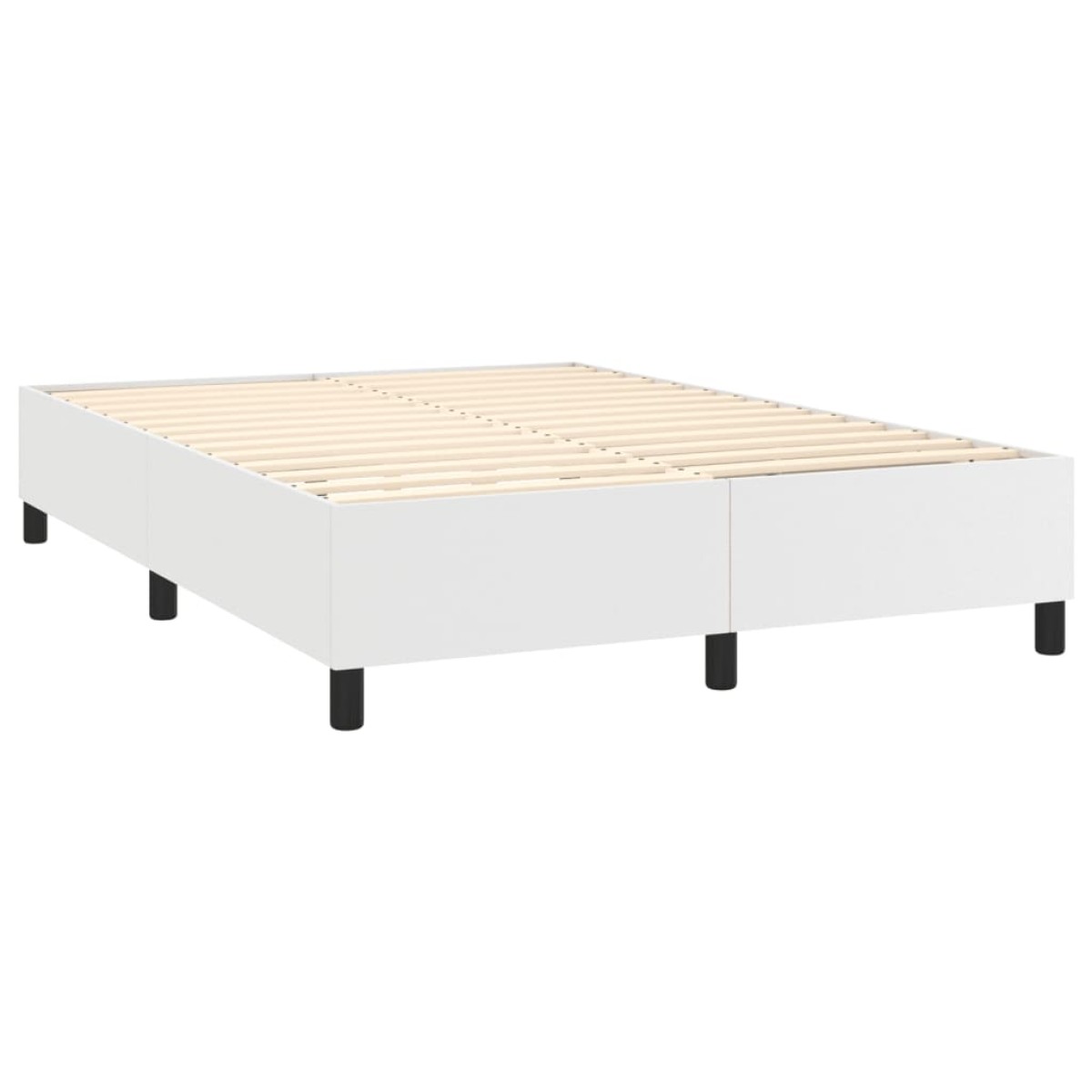 vidaXL Πλαίσιο Κρεβατιού Boxspring Λευκό 140x200 εκ. Συνθετικό Δέρμα