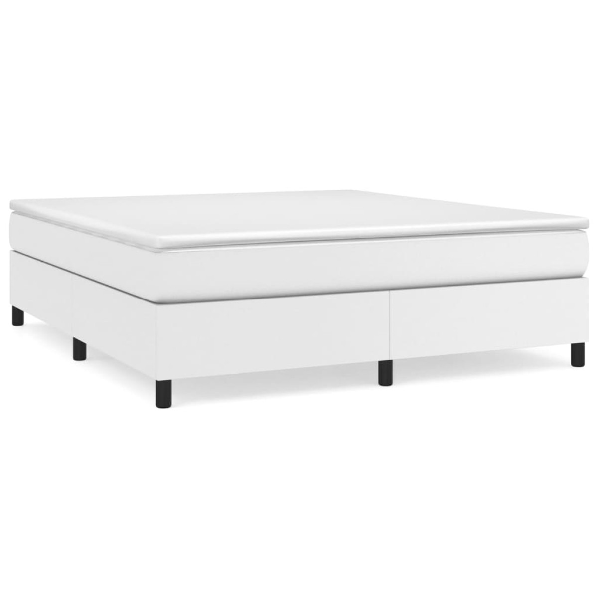 vidaXL Πλαίσιο Κρεβατιού Boxspring Λευκό 160x200 εκ. Συνθετικό Δέρμα