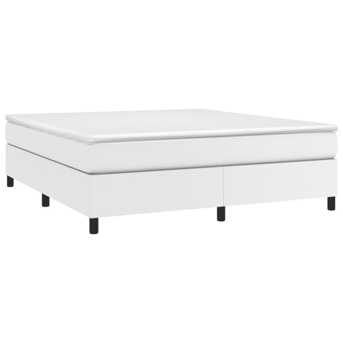 vidaXL Πλαίσιο Κρεβατιού Boxspring Λευκό 160x200 εκ. Συνθετικό Δέρμα