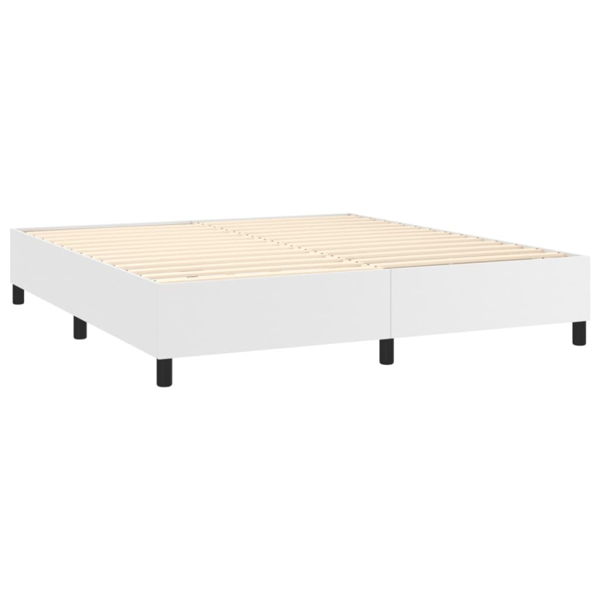 vidaXL Πλαίσιο Κρεβατιού Boxspring Λευκό 160x200 εκ. Συνθετικό Δέρμα