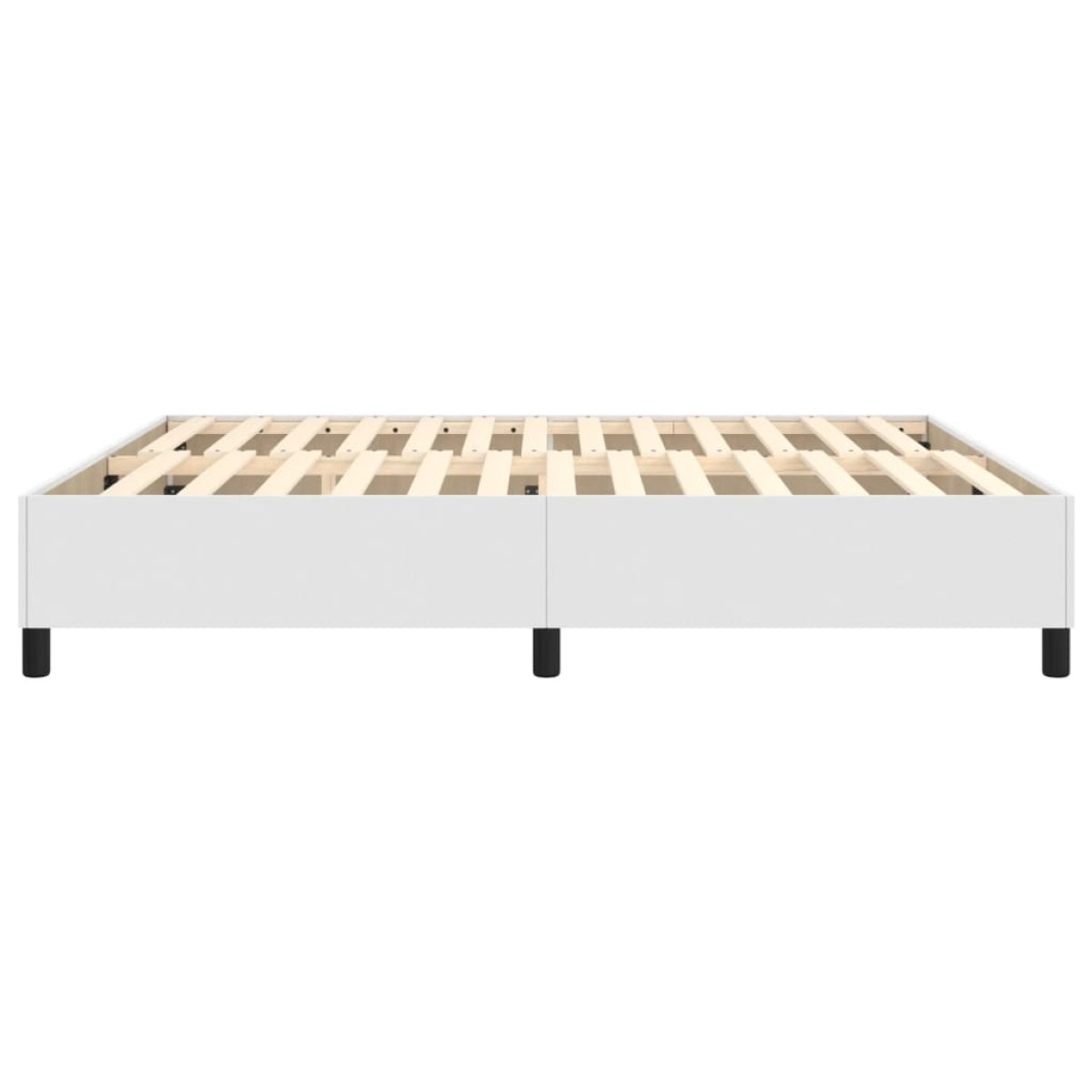 vidaXL Πλαίσιο Κρεβατιού Boxspring Λευκό 160x200 εκ. Συνθετικό Δέρμα