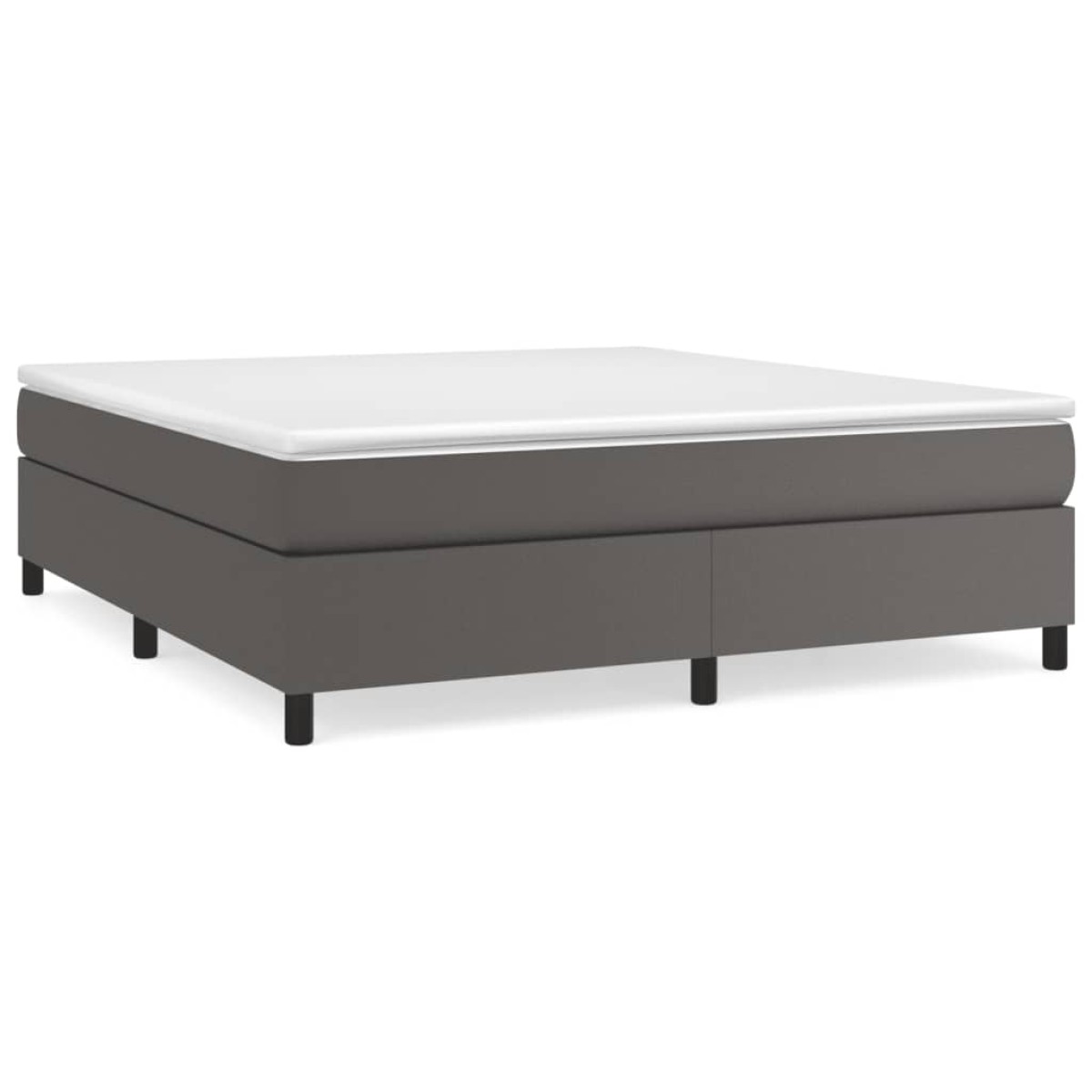 vidaXL Πλαίσιο Κρεβατιού Boxspring Γκρι 160x200 εκ. Συνθετικό Δέρμα