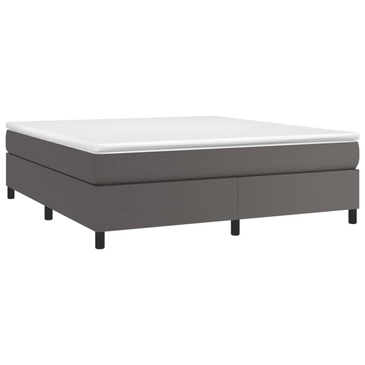 vidaXL Πλαίσιο Κρεβατιού Boxspring Γκρι 160x200 εκ. Συνθετικό Δέρμα