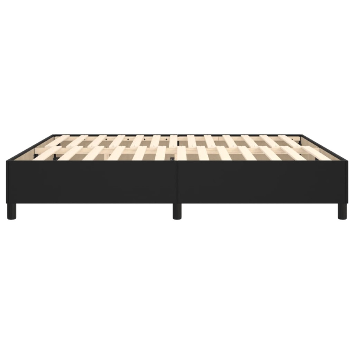 vidaXL Πλαίσιο Κρεβατιού Boxspring Μαύρο 180x200 εκ. Συνθετικό Δέρμα