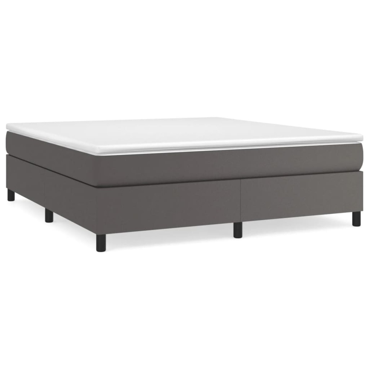 vidaXL Πλαίσιο Κρεβατιού Boxspring Γκρι 180x200 εκ. Συνθετικό Δέρμα