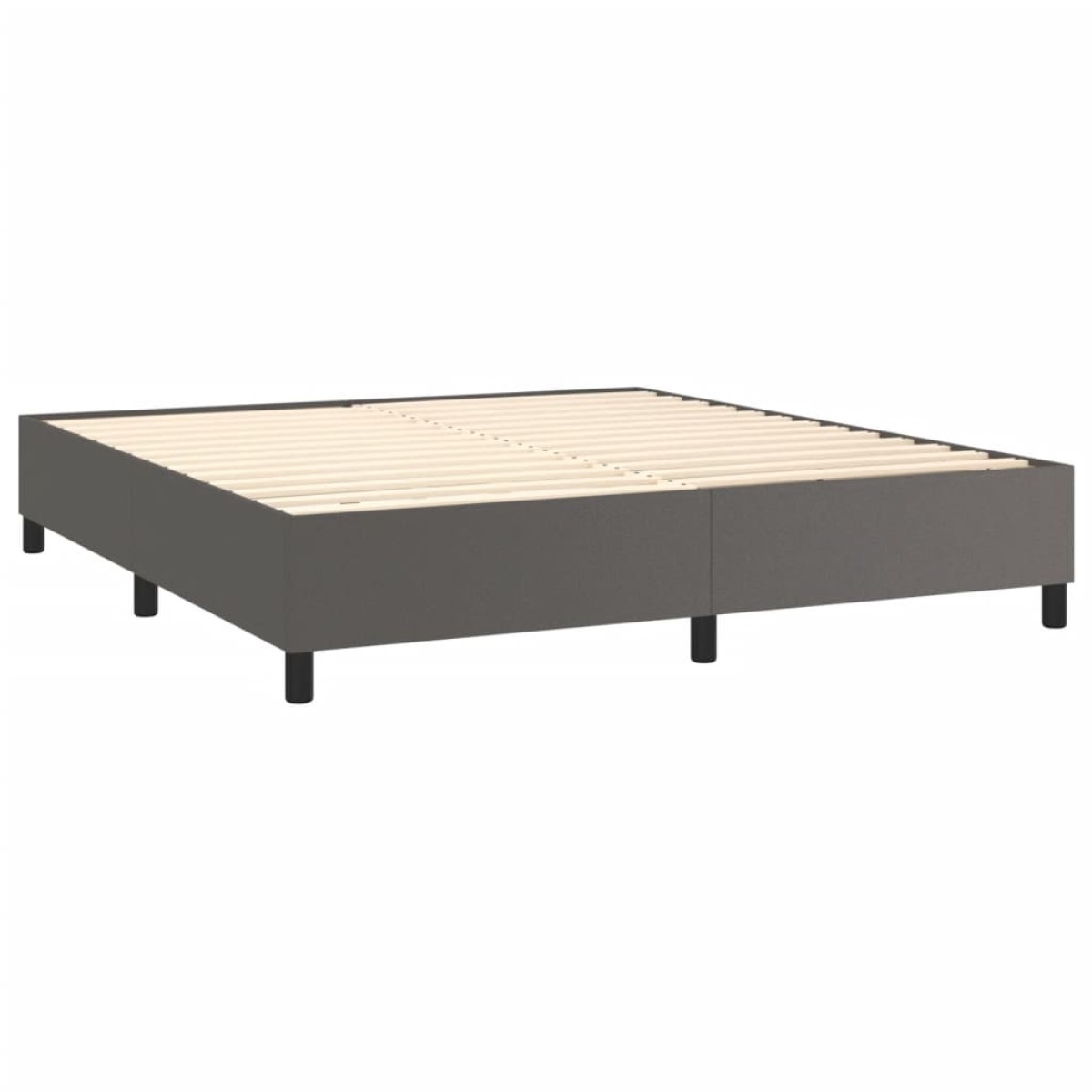 vidaXL Πλαίσιο Κρεβατιού Boxspring Γκρι 180x200 εκ. Συνθετικό Δέρμα