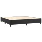vidaXL Πλαίσιο Κρεβατιού Boxspring Μαύρο 200x200 εκ. Συνθετικό Δέρμα