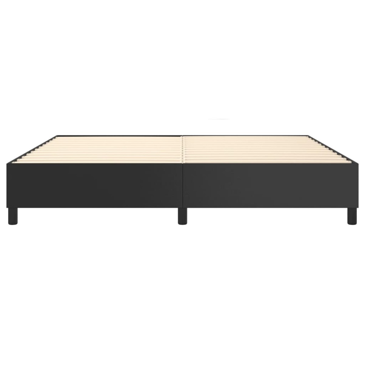 vidaXL Πλαίσιο Κρεβατιού Boxspring Μαύρο 200x200 εκ. Συνθετικό Δέρμα