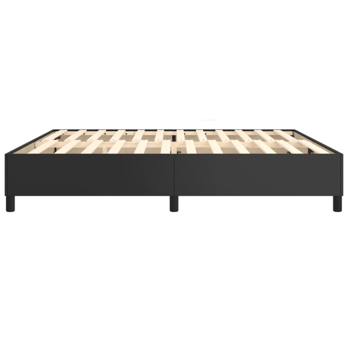 vidaXL Πλαίσιο Κρεβατιού Boxspring Μαύρο 200x200 εκ. Συνθετικό Δέρμα