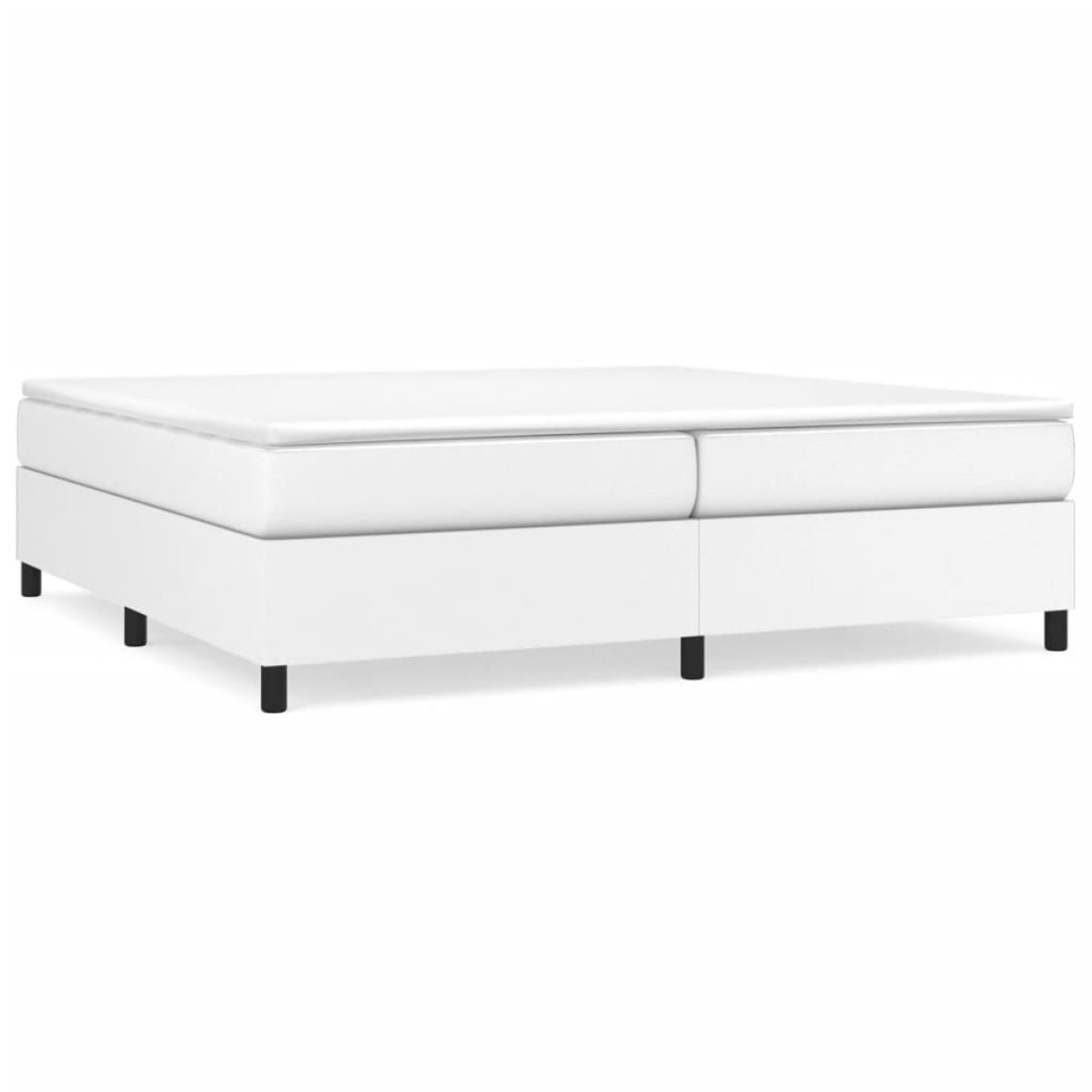 vidaXL Πλαίσιο Κρεβατιού Boxspring Λευκό 200x200 εκ. Συνθετικό Δέρμα