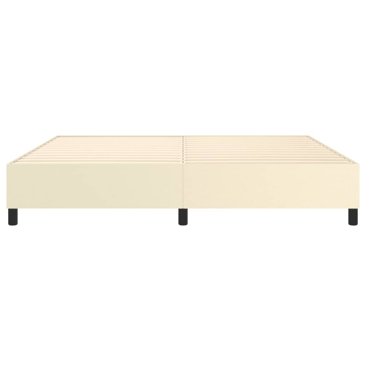 vidaXL Πλαίσιο Κρεβατιού Boxspring Κρεμ 200x200 εκ. Συνθετικό Δέρμα