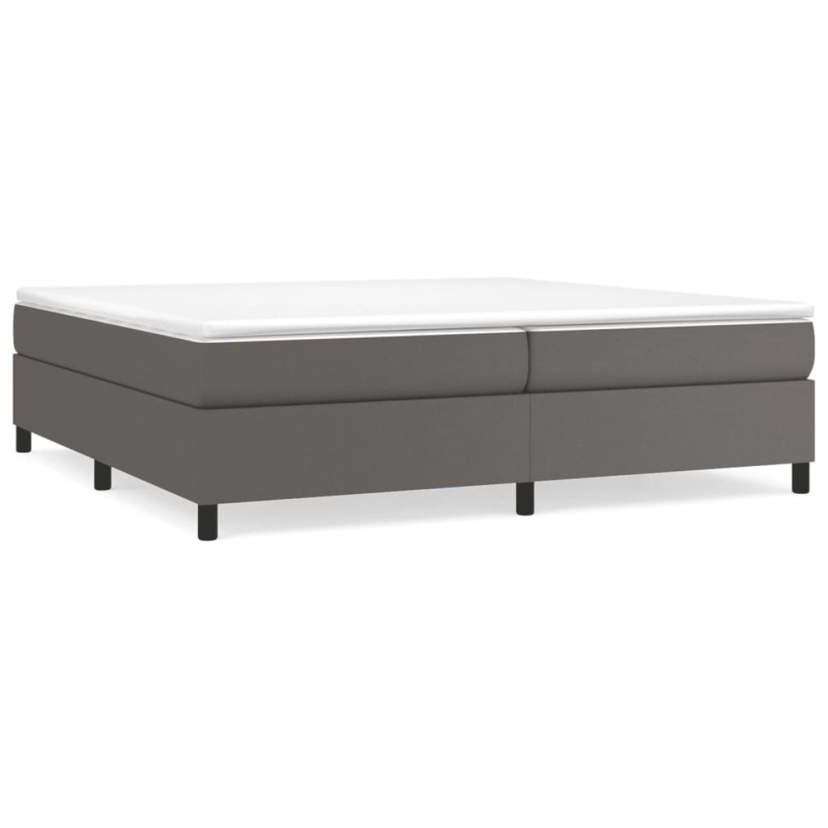 vidaXL Πλαίσιο Κρεβατιού Boxspring Γκρι 200x200 εκ. Συνθετικό Δέρμα