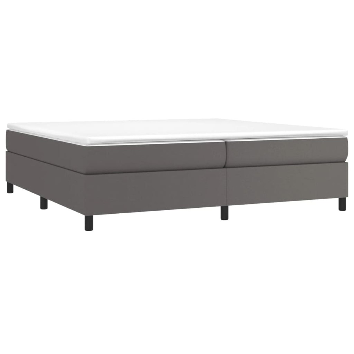 vidaXL Πλαίσιο Κρεβατιού Boxspring Γκρι 200x200 εκ. Συνθετικό Δέρμα