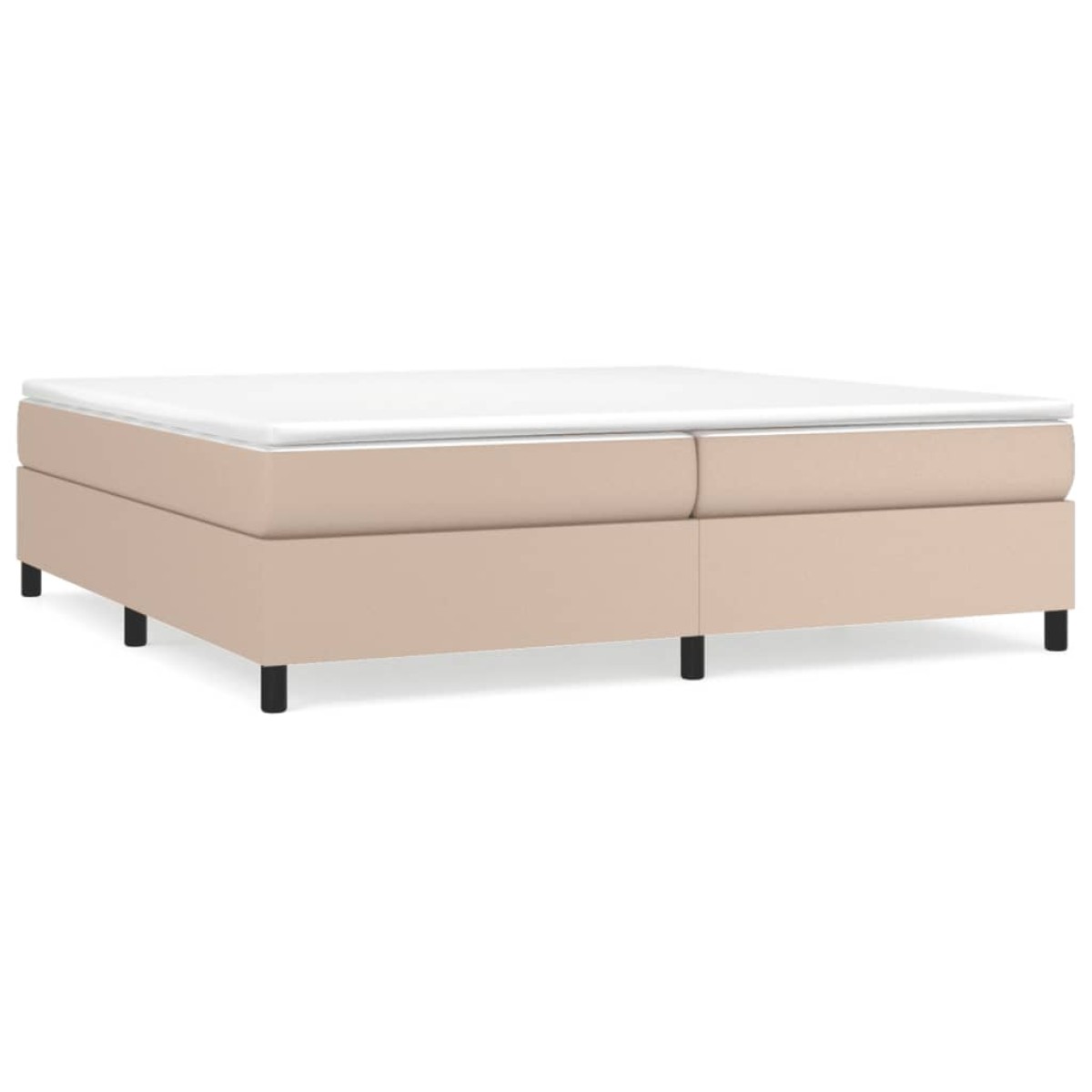 vidaXL Πλαίσιο Κρεβατιού Boxspring Καπουτσίνο 200x200εκ. Συνθετ. Δέρμα