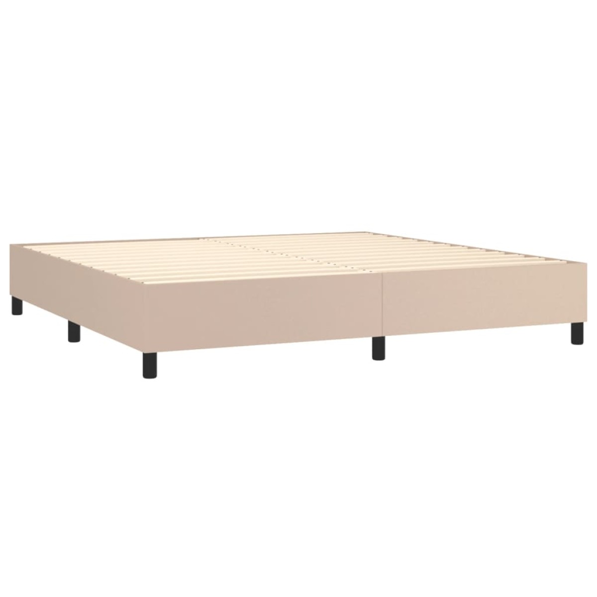 vidaXL Πλαίσιο Κρεβατιού Boxspring Καπουτσίνο 200x200εκ. Συνθετ. Δέρμα