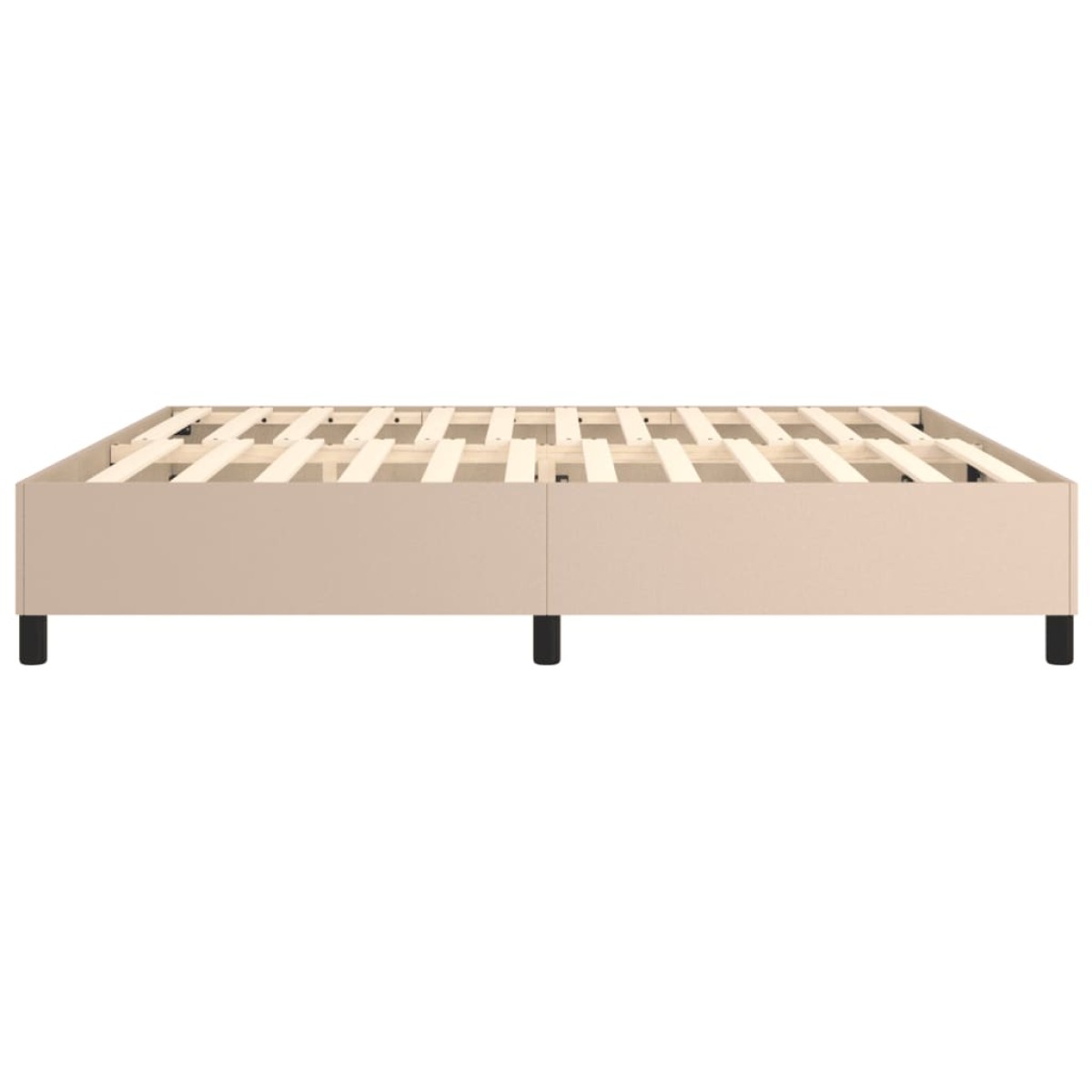 vidaXL Πλαίσιο Κρεβατιού Boxspring Καπουτσίνο 200x200εκ. Συνθετ. Δέρμα