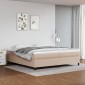 vidaXL Πλαίσιο Κρεβατιού Boxspring Καπουτσίνο 200x200εκ. Συνθετ. Δέρμα