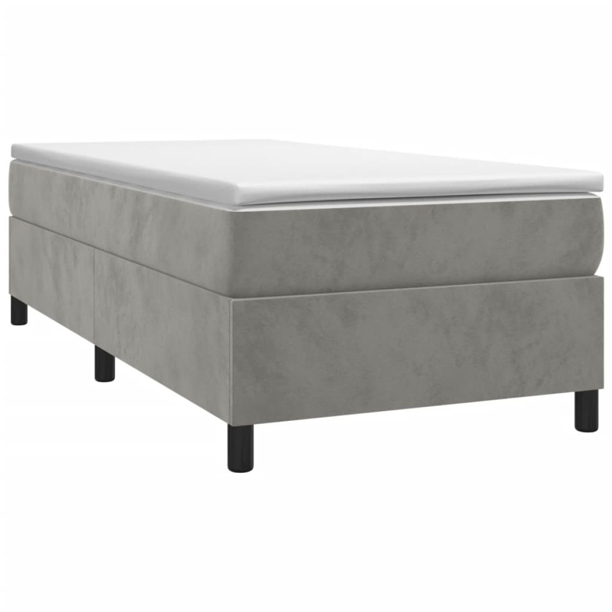vidaXL Πλαίσιο Κρεβατιού Boxspring Ανοιχτό Γκρι 80x200 εκ. Βελούδινο