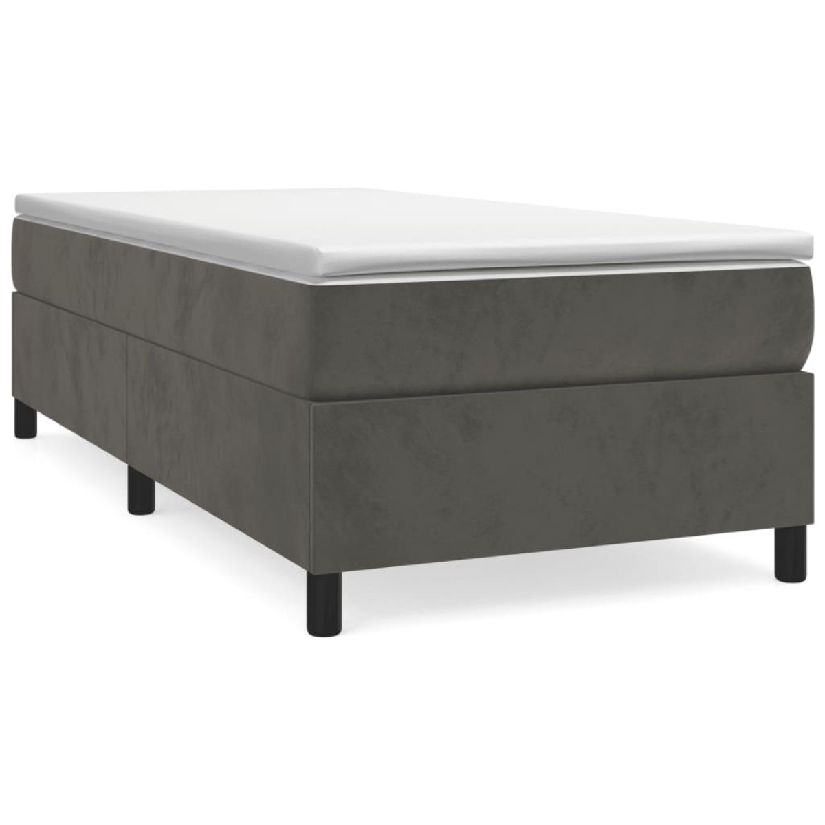 vidaXL Πλαίσιο Κρεβατιού Boxspring Σκούρο Γκρι 80x200 εκ. Βελούδινο