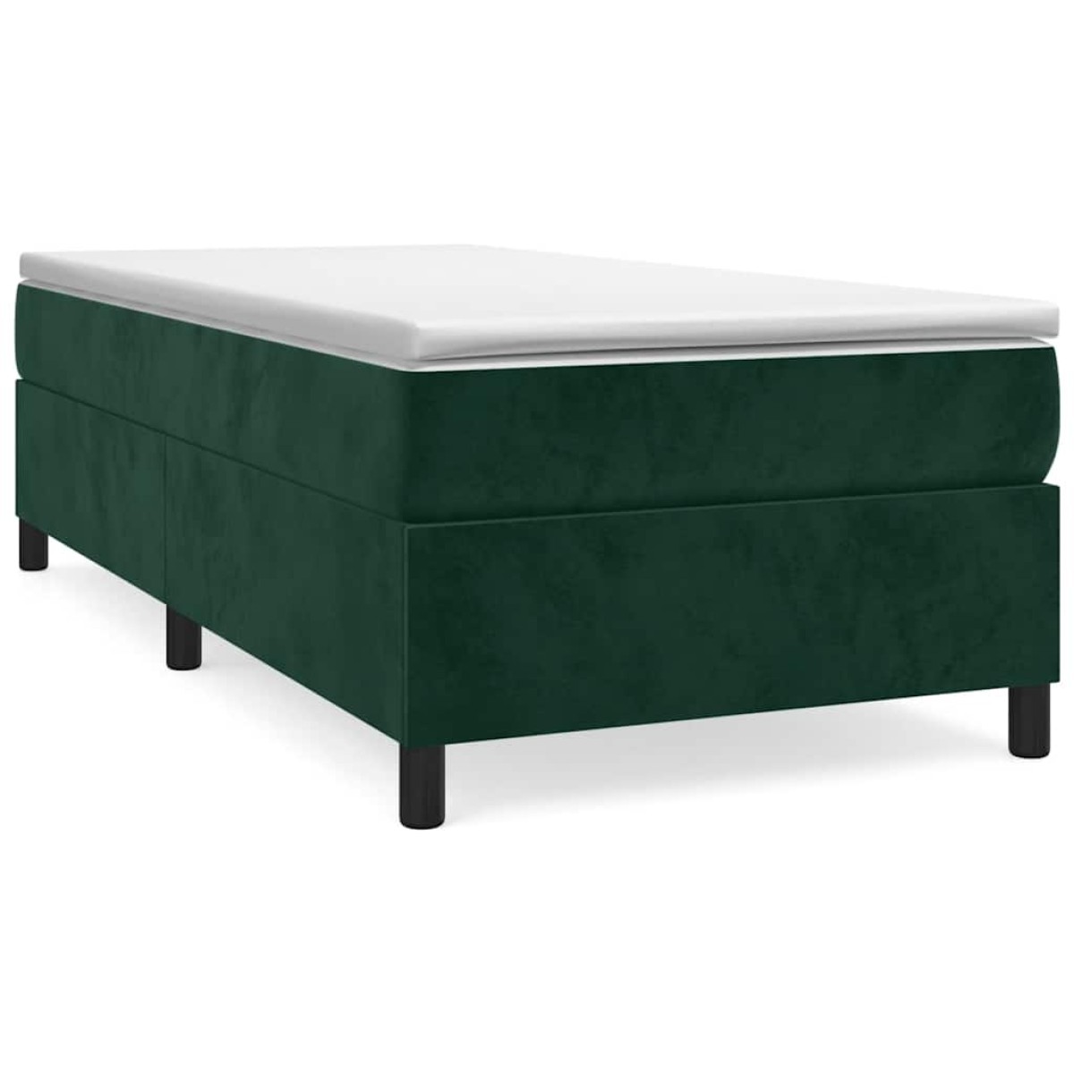 vidaXL Πλαίσιο Κρεβατιού Boxspring Σκούρο Πράσινο 80x200 εκ Βελούδινο