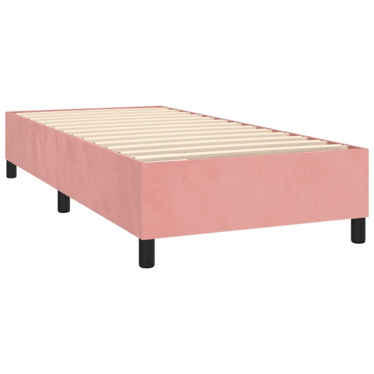 vidaXL Πλαίσιο Κρεβατιού Boxspring Ροζ 80x200 εκ. Βελούδινο