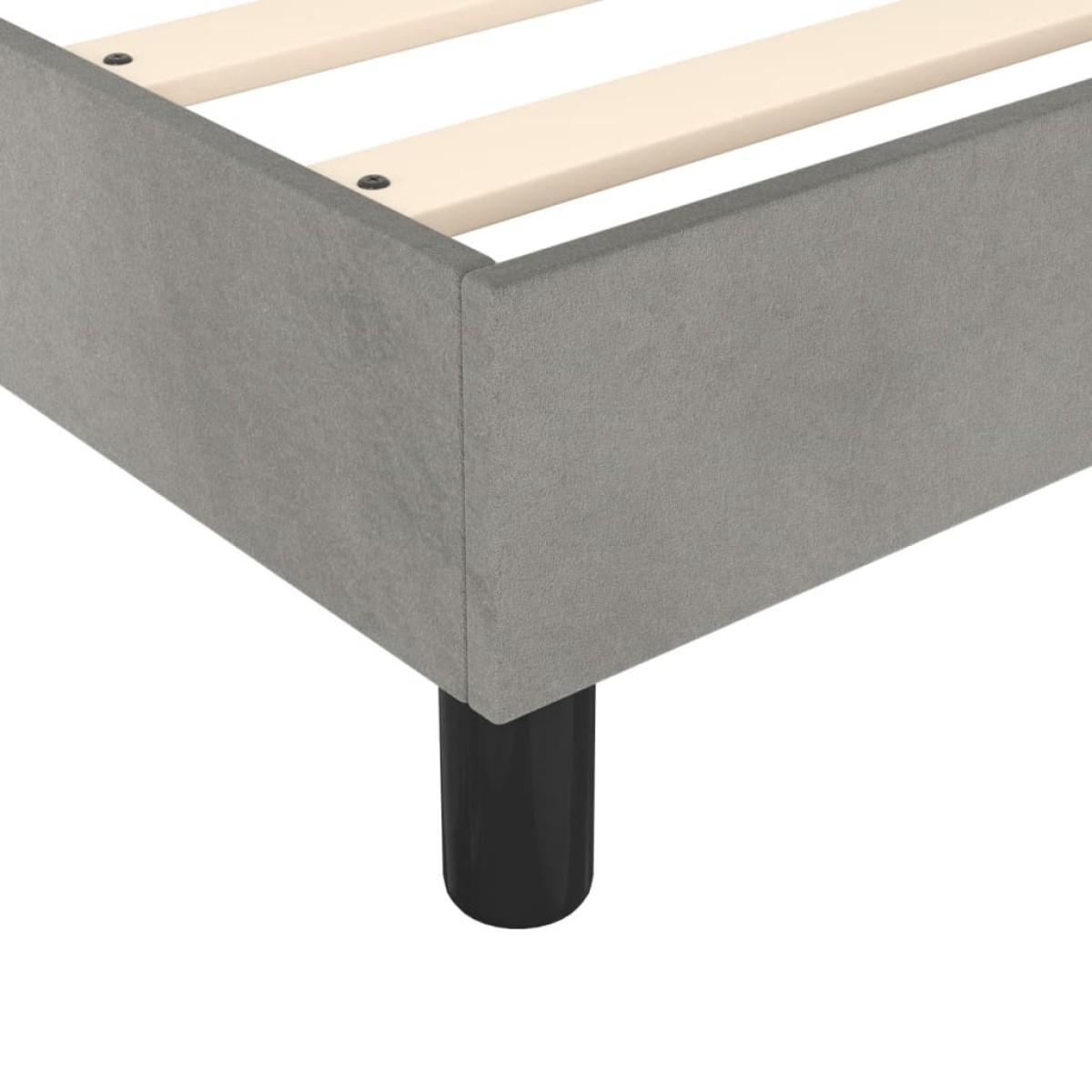 vidaXL Πλαίσιο Κρεβατιού Boxspring Ανοιχτό Γκρι 90x190 εκ. Βελούδινο