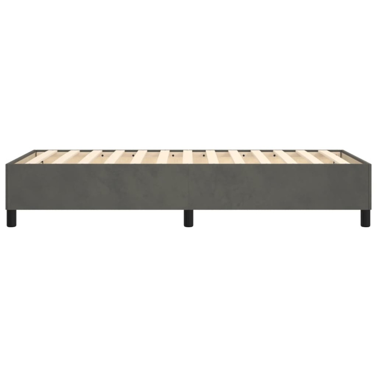 vidaXL Πλαίσιο Κρεβατιού Boxspring Σκούρο Γκρι 90x190 εκ. Βελούδινο