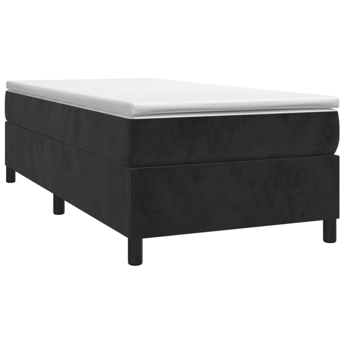 vidaXL Πλαίσιο Κρεβατιού Boxspring Μαύρο 90x190 εκ. Βελούδινο