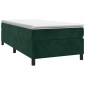 vidaXL Πλαίσιο Κρεβατιού Boxspring Σκούρο Πράσινο 90x190 εκ Βελούδινο
