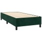 vidaXL Πλαίσιο Κρεβατιού Boxspring Σκούρο Πράσινο 90x190 εκ Βελούδινο