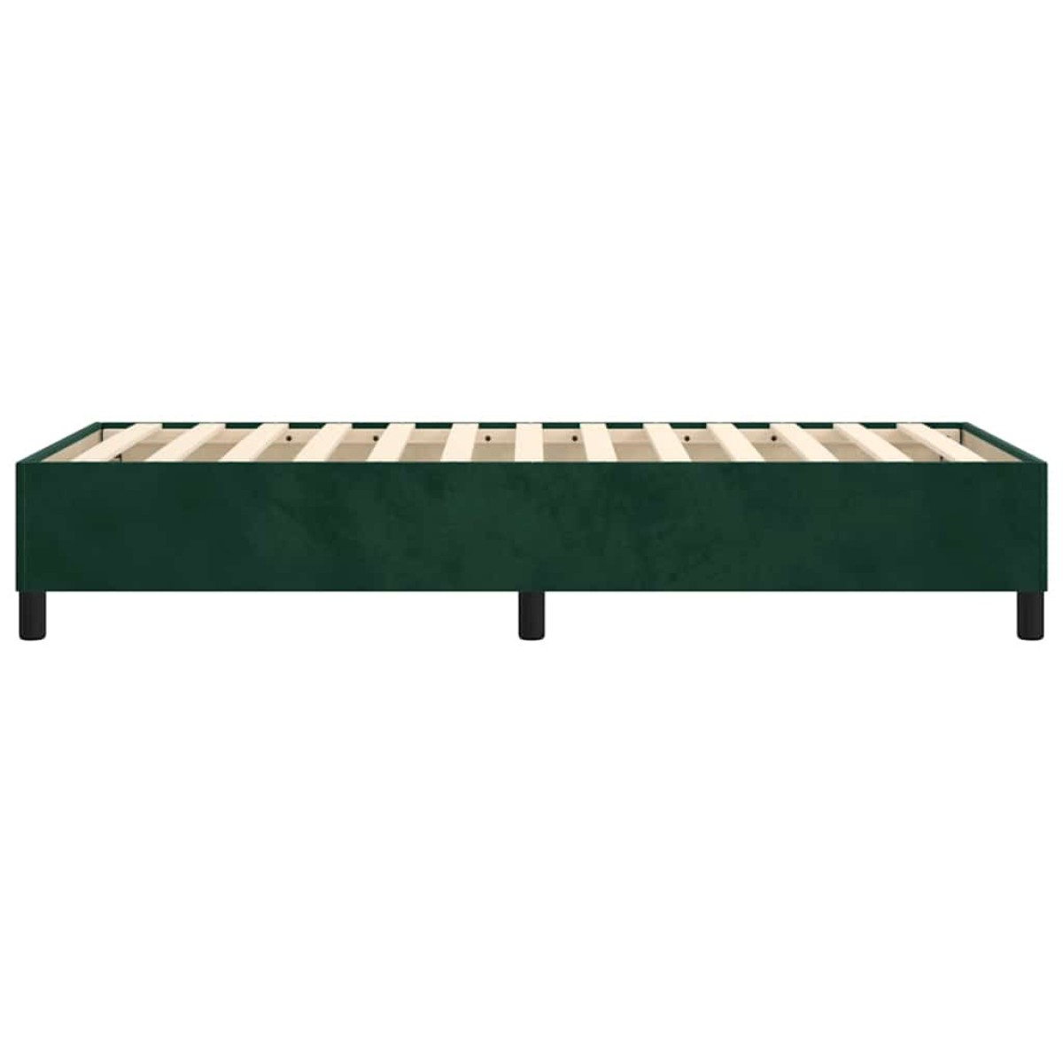 vidaXL Πλαίσιο Κρεβατιού Boxspring Σκούρο Πράσινο 90x190 εκ Βελούδινο