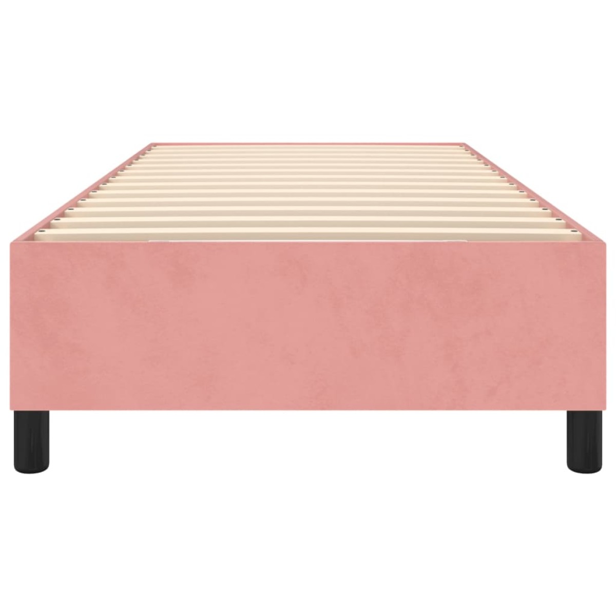 vidaXL Πλαίσιο Κρεβατιού Boxspring Ροζ 90x190 εκ. Βελούδινο