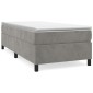 vidaXL Πλαίσιο Κρεβατιού Boxspring Ανοιχτό Γκρι 90x200 εκ. Βελούδινο