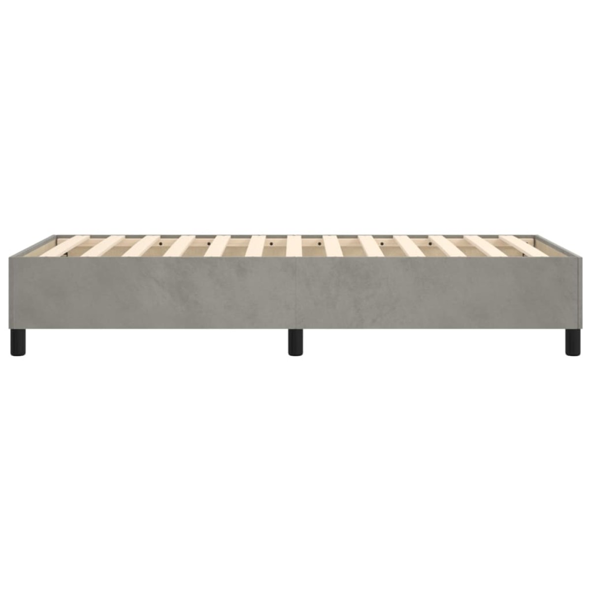 vidaXL Πλαίσιο Κρεβατιού Boxspring Ανοιχτό Γκρι 90x200 εκ. Βελούδινο