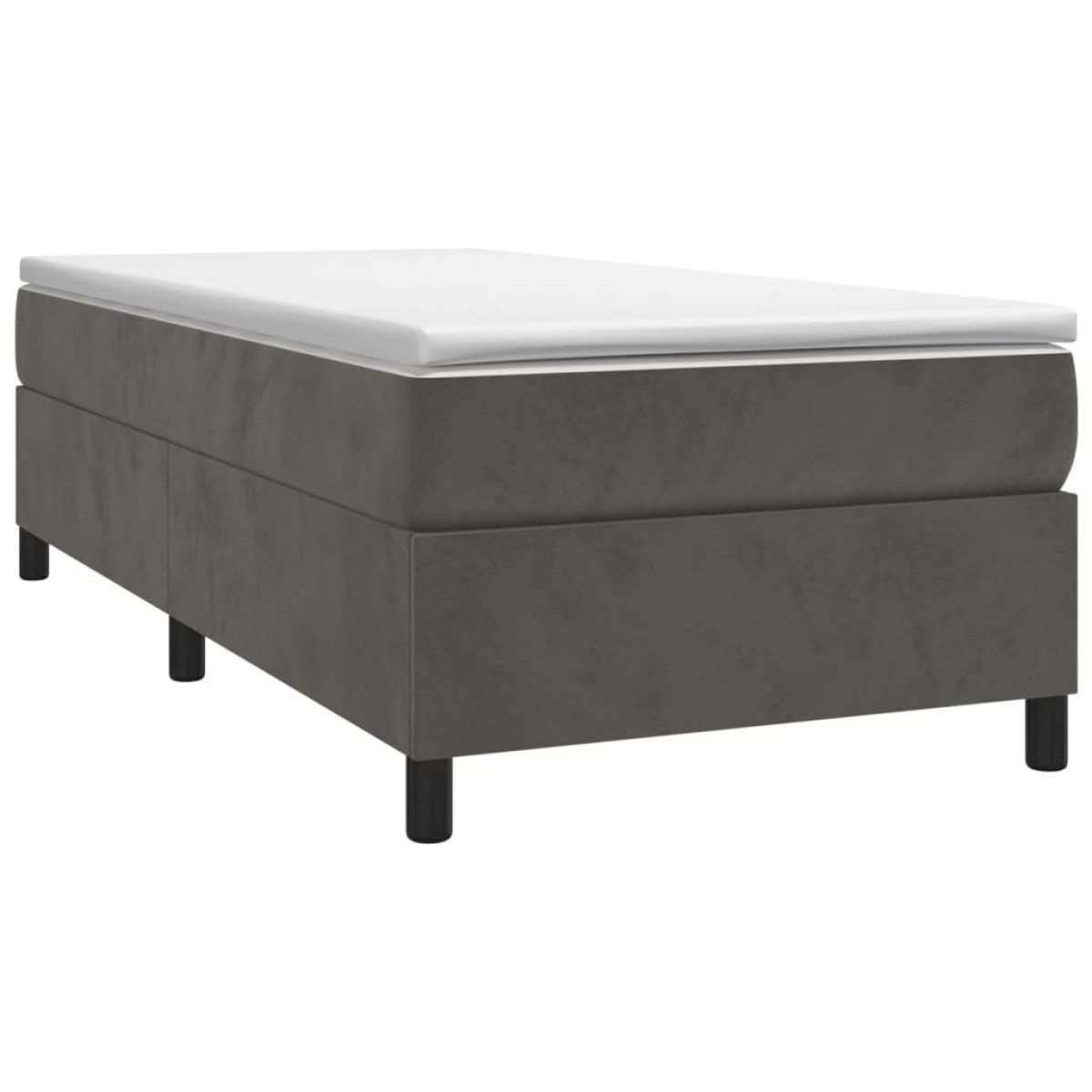 vidaXL Πλαίσιο Κρεβατιού Boxspring Σκούρο Γκρι 90x200 εκ. Βελούδινο
