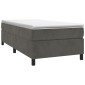 vidaXL Πλαίσιο Κρεβατιού Boxspring Σκούρο Γκρι 90x200 εκ. Βελούδινο