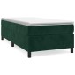 vidaXL Πλαίσιο Κρεβατιού Boxspring Σκούρο Πράσινο 90x200 εκ Βελούδινο