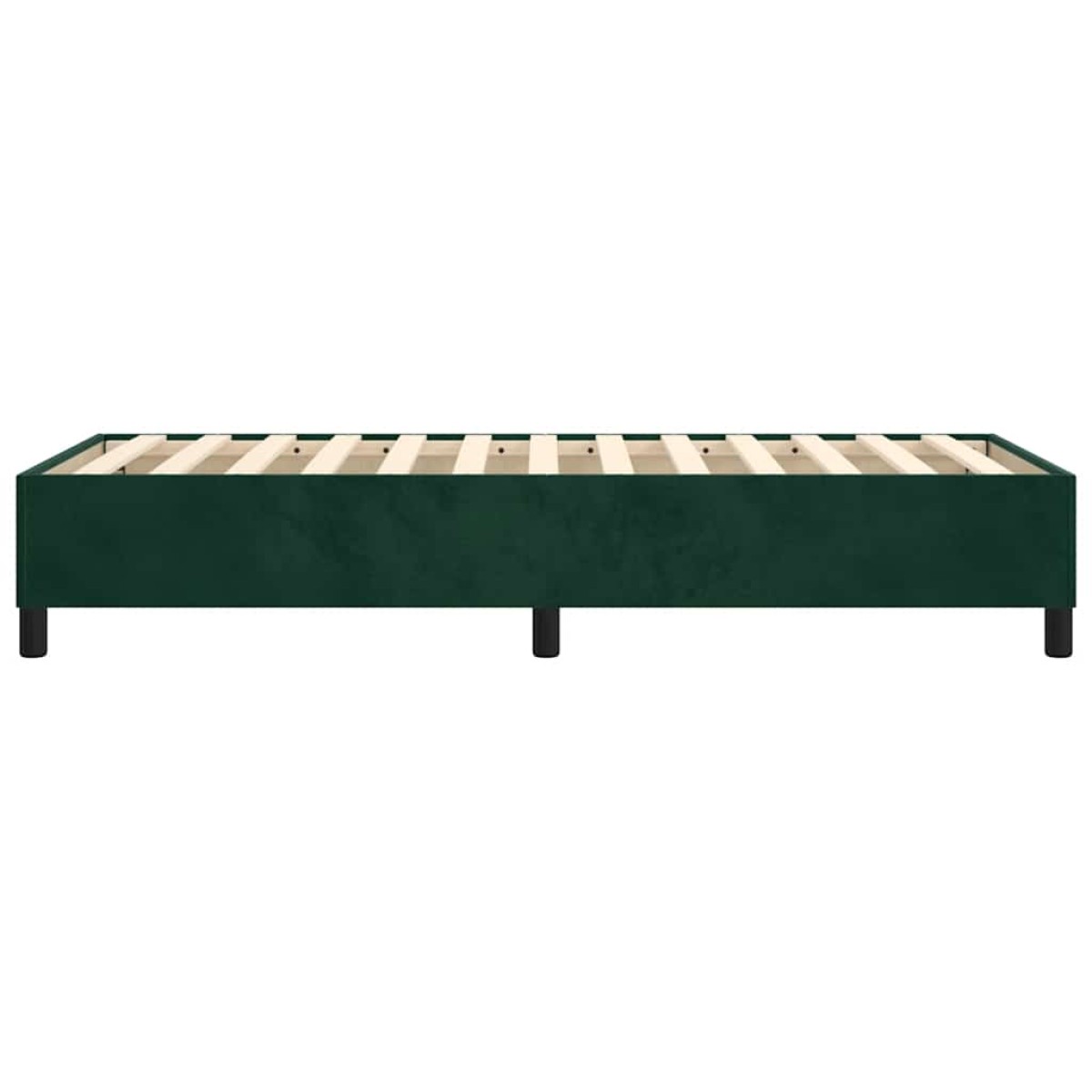 vidaXL Πλαίσιο Κρεβατιού Boxspring Σκούρο Πράσινο 90x200 εκ Βελούδινο