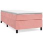vidaXL Πλαίσιο Κρεβατιού Boxspring Ροζ 90x200 εκ. Βελούδινο