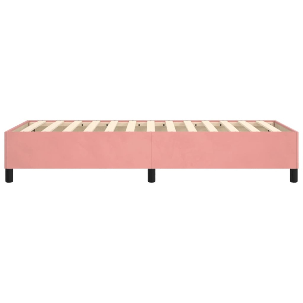 vidaXL Πλαίσιο Κρεβατιού Boxspring Ροζ 90x200 εκ. Βελούδινο