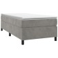 vidaXL Πλαίσιο Κρεβατιού Boxspring Ανοιχτό Γκρι 100x200 εκ. Βελούδινο