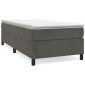 vidaXL Πλαίσιο Κρεβατιού Boxspring Σκούρο Γκρι 100x200 εκ. Βελούδινο