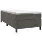 vidaXL Πλαίσιο Κρεβατιού Boxspring Σκούρο Γκρι 100x200 εκ. Βελούδινο