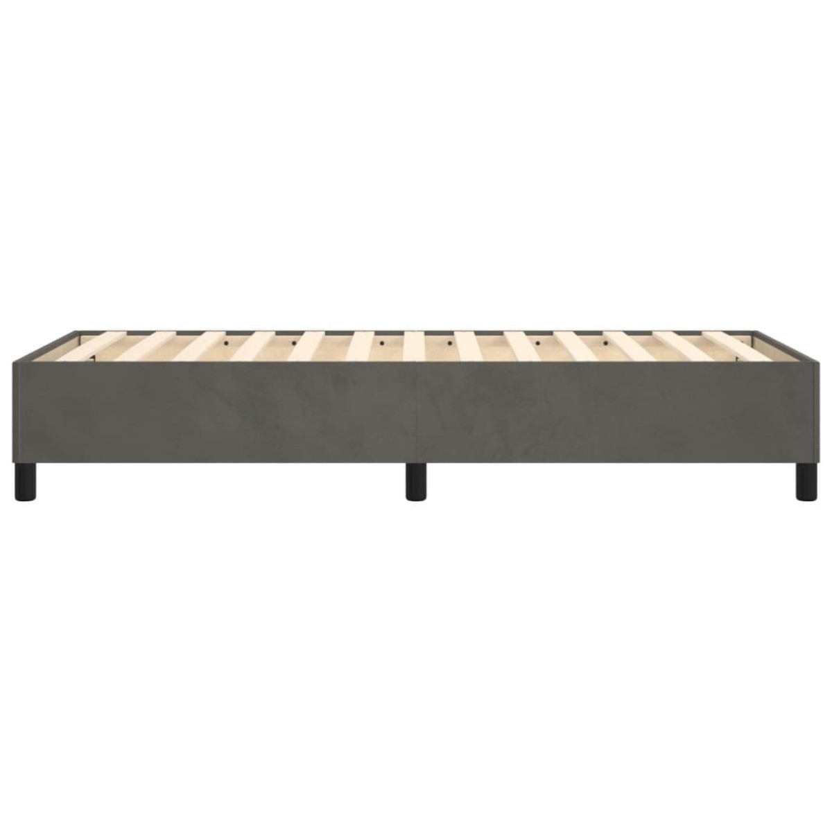 vidaXL Πλαίσιο Κρεβατιού Boxspring Σκούρο Γκρι 100x200 εκ. Βελούδινο