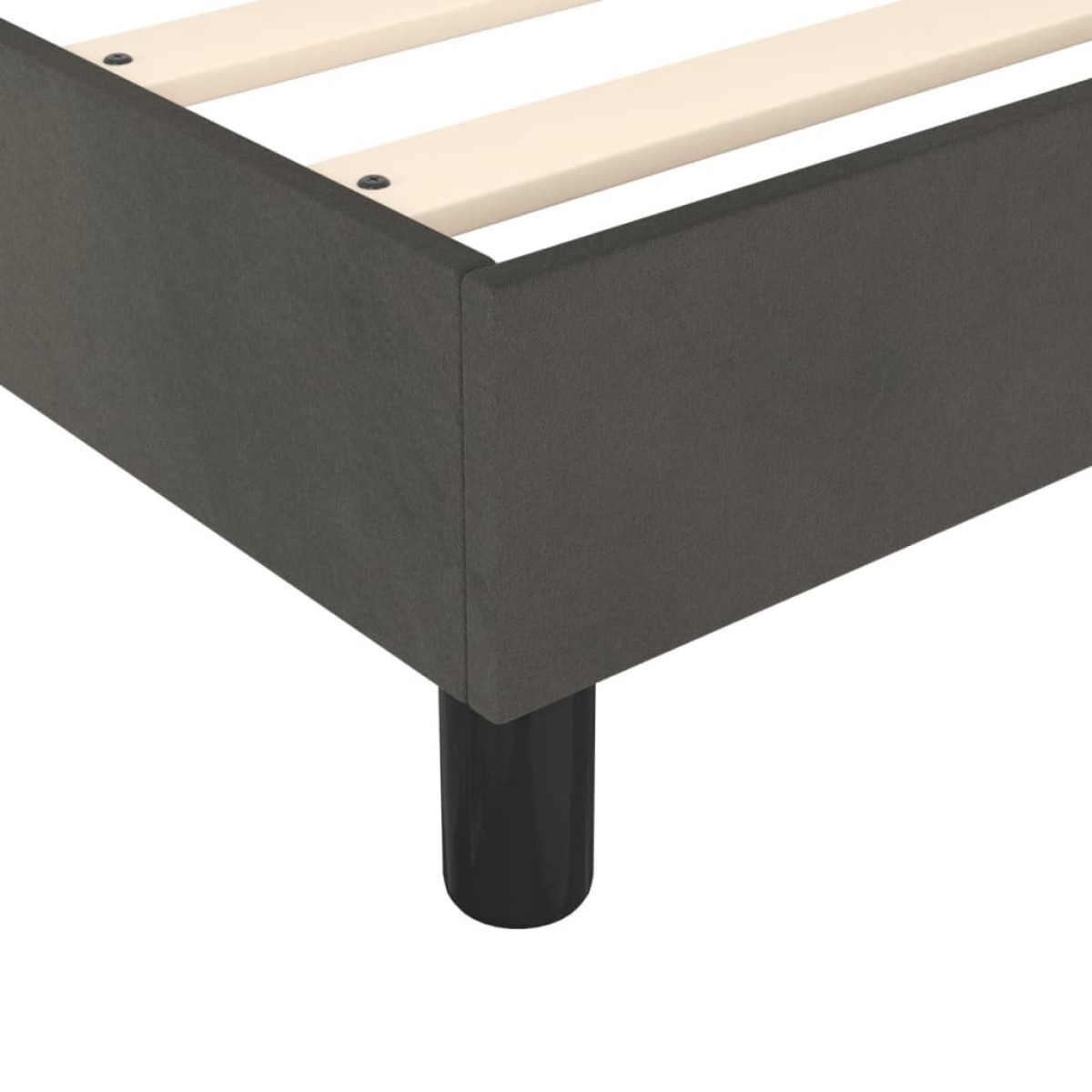 vidaXL Πλαίσιο Κρεβατιού Boxspring Σκούρο Γκρι 100x200 εκ. Βελούδινο