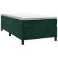 vidaXL Πλαίσιο Κρεβατιού Boxspring Σκούρο Πράσινο 100x200 εκ Βελούδινο